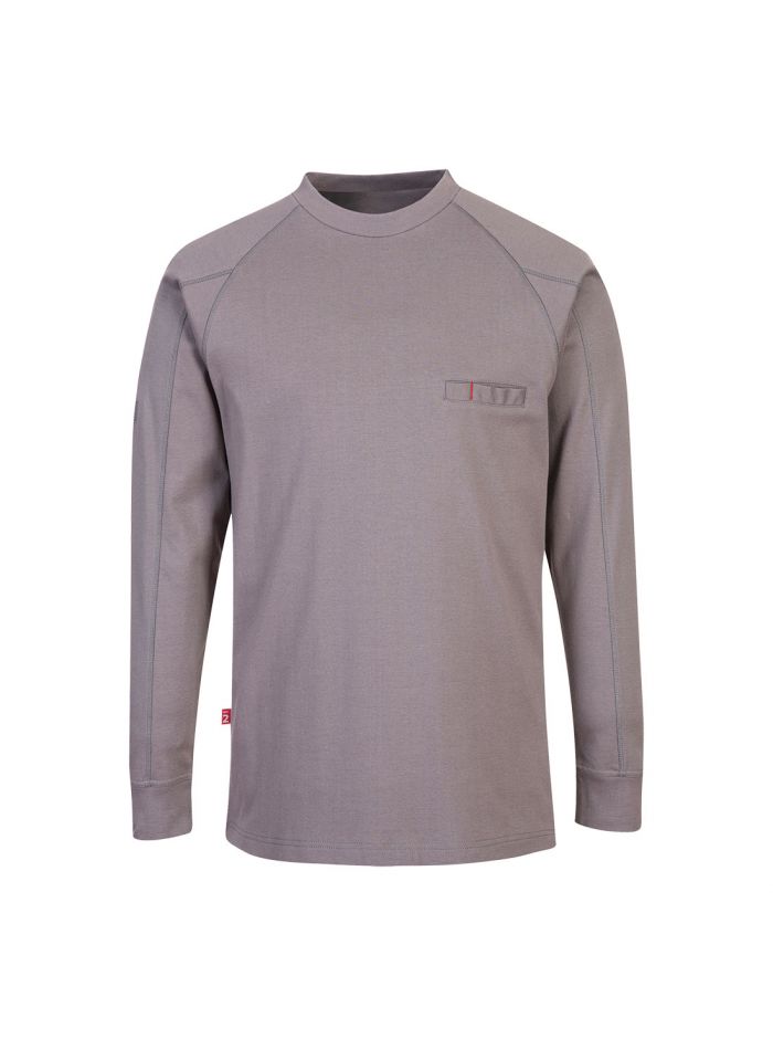 Bizflame Knit FR Long Sleeve T-Shirt, L, R, Grey