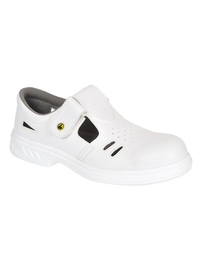 Steelite Ebro Safety Sandal S1 ESD FO SR Class 3, 34, R, White