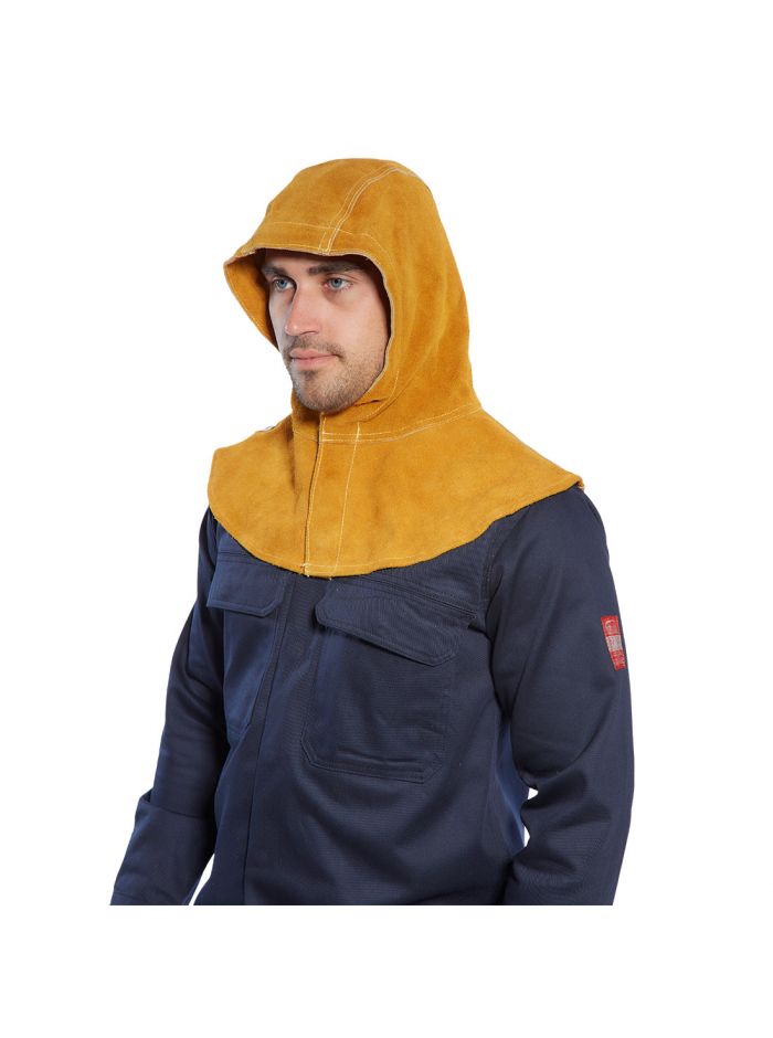 FR Leather Hood, , R, Tan