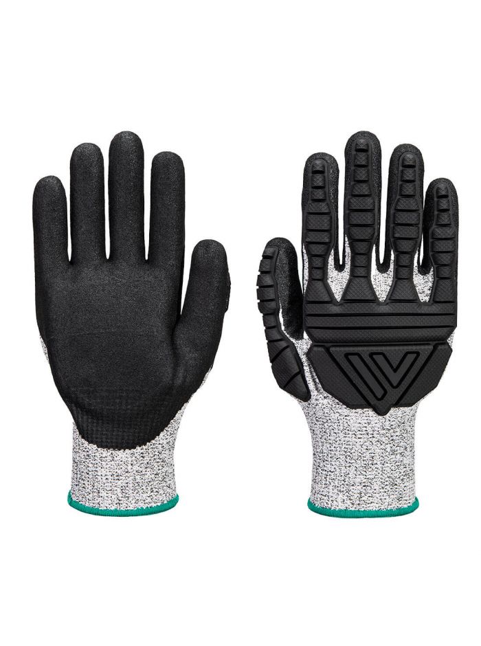 Impact C13 Nitrile Foam TPV Reinforced Palm Glove, L, R, Grey/Black