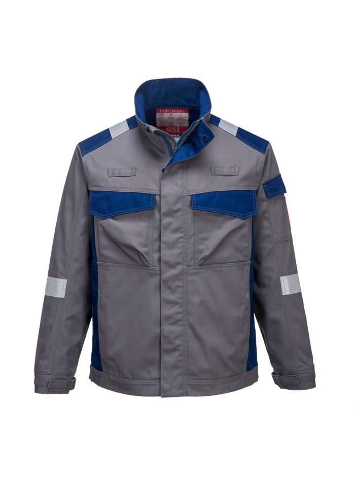 Bizflame Industry  Two Tone FR Jacket, L, R, Grey