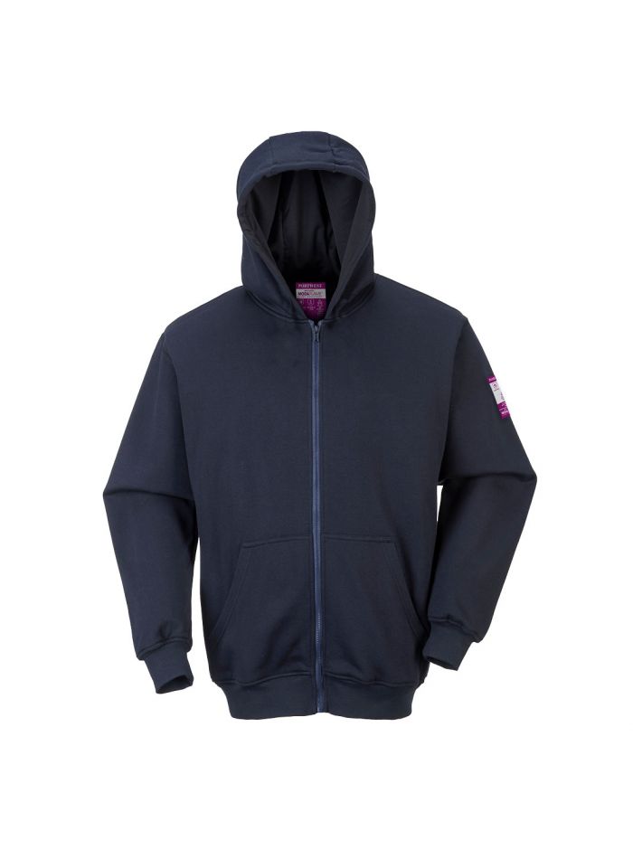 Modaflame Knit FR Full Zip Hooded Sweatshirt, 4XL, R, Navy