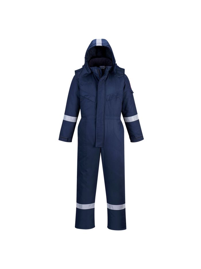 Bizflame Work FR Insulated Coverall, L, R, Navy