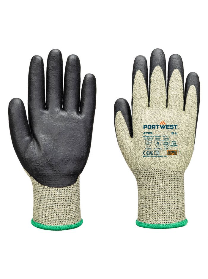Arc Cut 13F Level 3 Glove, L, R, Green/Black