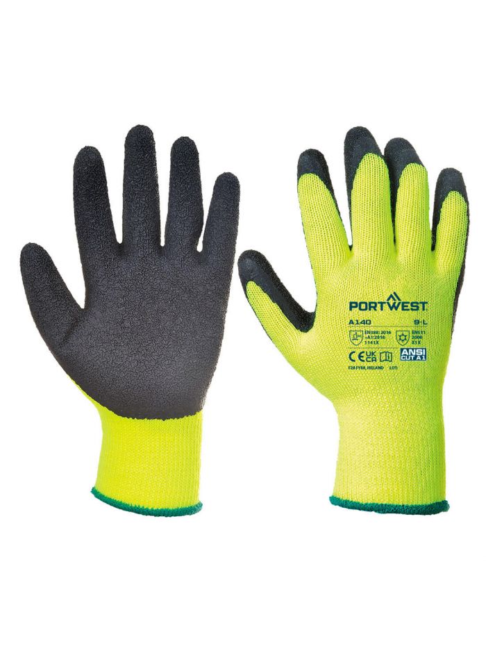 Cold 10 Latex Crinkle Glove, L, R, Black