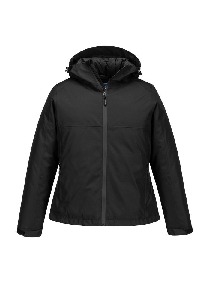 Professional Women's Winter Jacket, L, R, Black