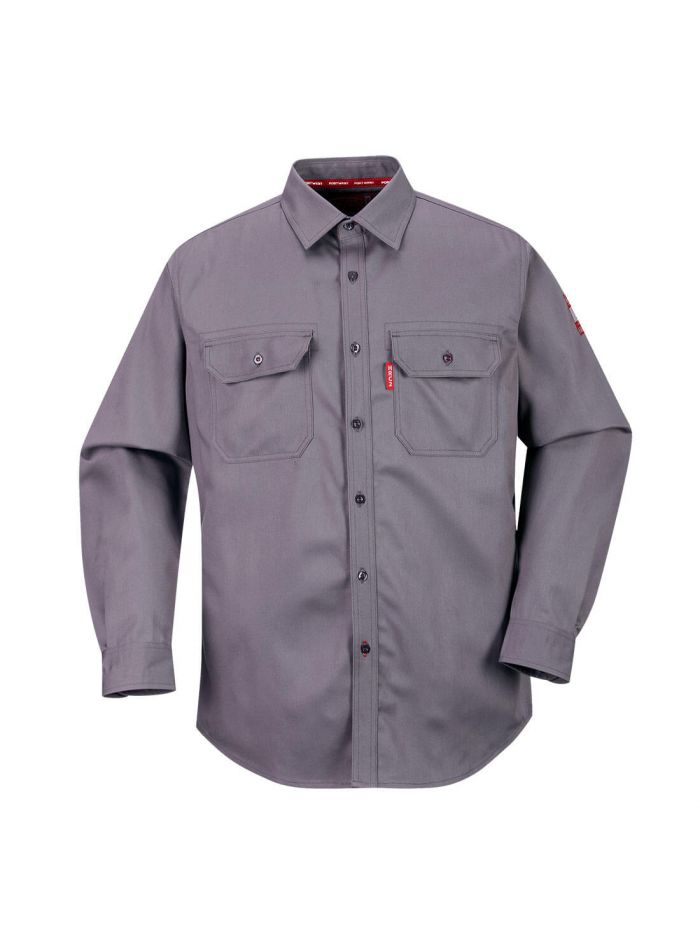 Bizflame 88/12 Lightweight FR Shirt, 4XL, R, Grey